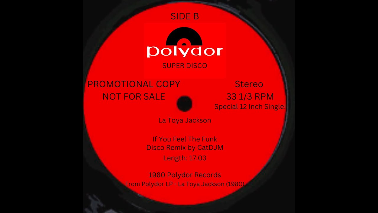La Toya Jackson - If You Feel The Funk (Polydor Records 1980) (12