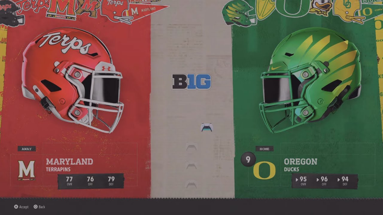 Maryland vs #9 Oregon WK11 2030 AI vs AI