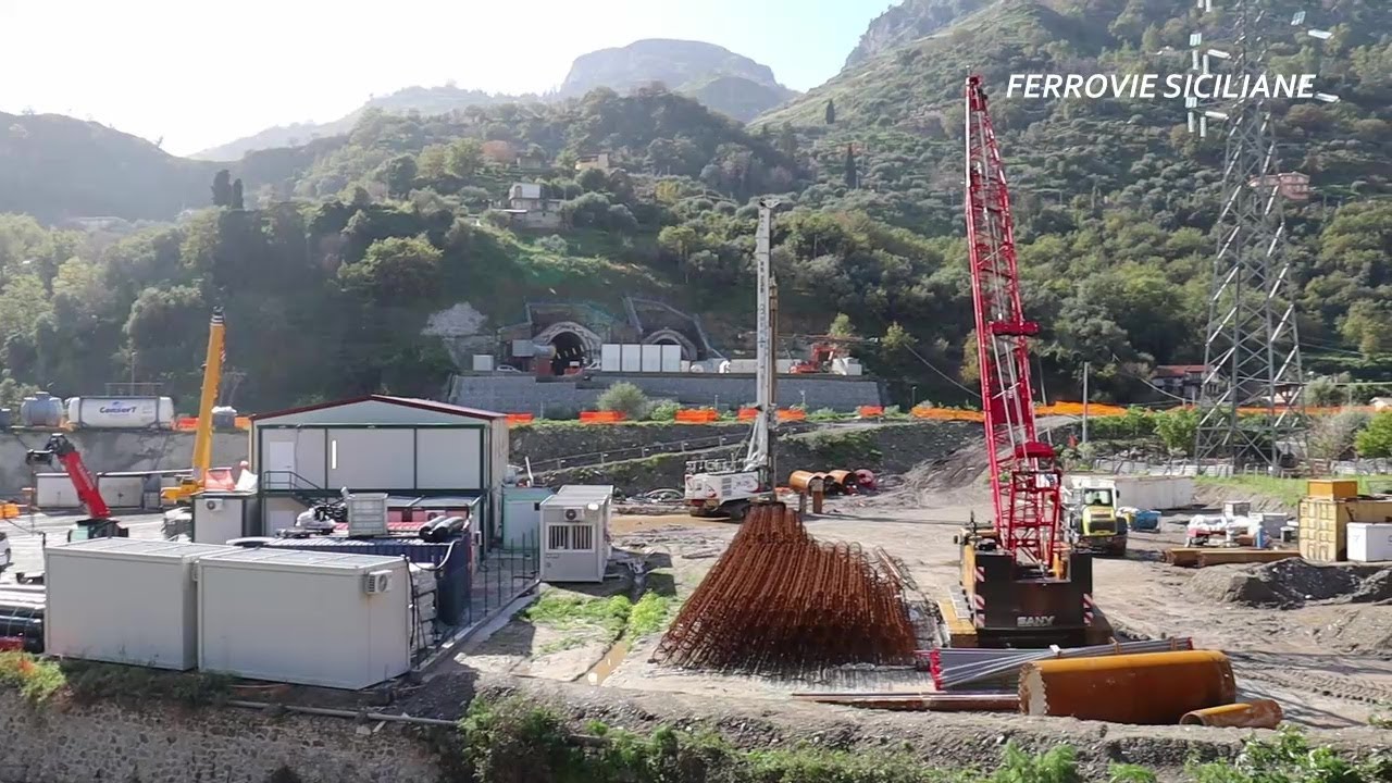 Ferrovia Messina-Catania: Letojanni, il cantiere della nuova variante a doppio binario