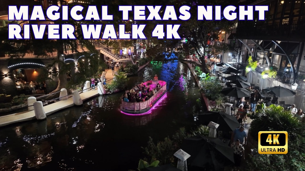 SAN ANTONIO RIVER WALK AT NIGHT 🌙🔥 Walking Around Texas | San Antonio Texas 4K Tour