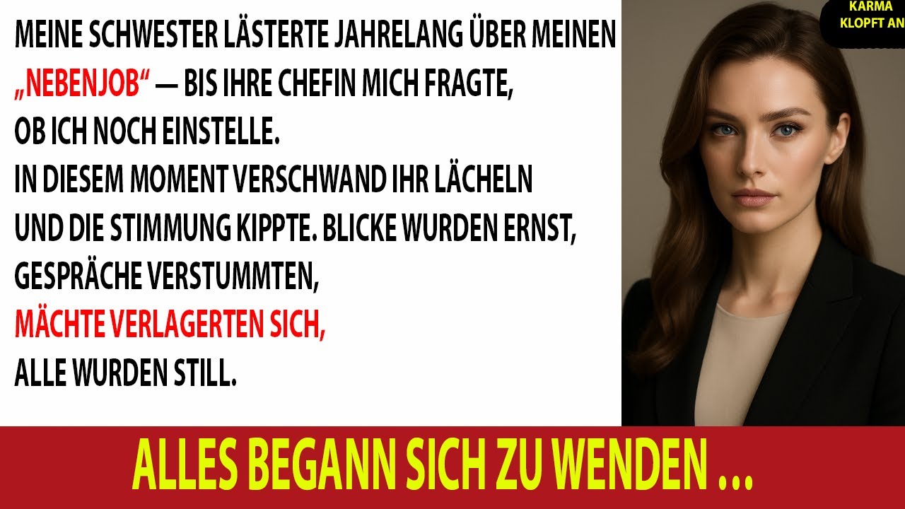 Meine Schwester lachte über meinen Nebenjob – bis ihr Manager fragte, ob ich noch Personal suche.