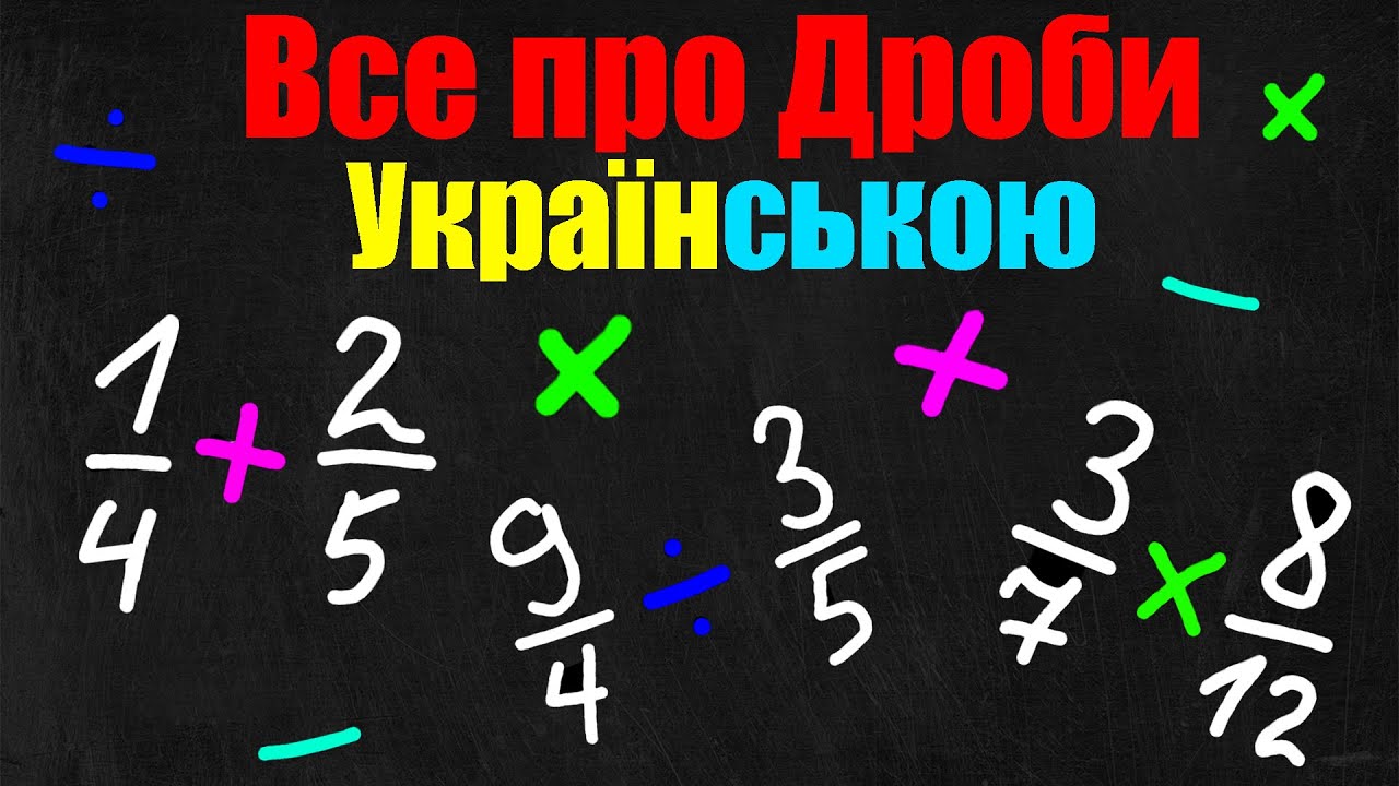 Дроби та операції над ними. Українською!