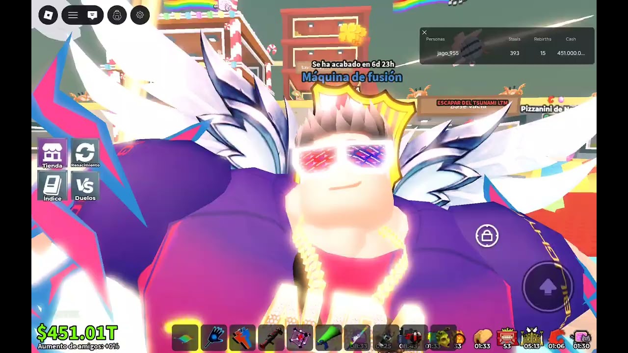 Admin abuse  de roba un  brainrot 