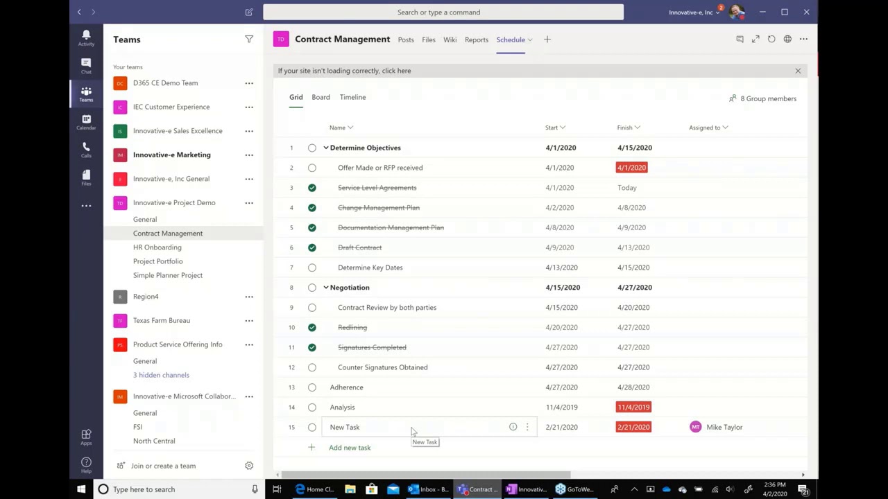 Microsoft Project for the web quickstart and demo