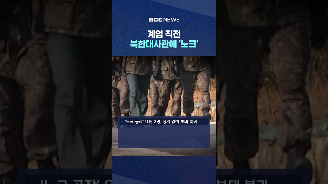 [단독] 계엄 직전 북한대사관에 '노크'‥정보사의 수상한 '공작' #Shorts (MBC뉴스)