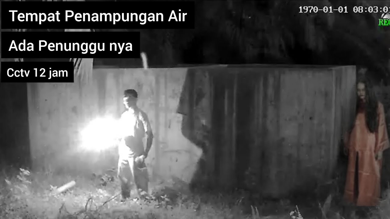Eksperimen cctv 12 jam di datangi penunggu penampungan air || cctv horor