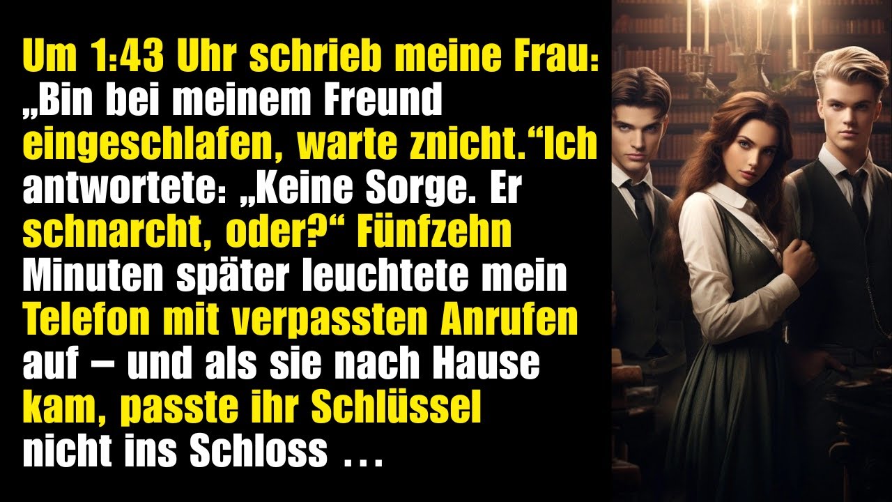 Meine Frau schrieb: ‚Schlafe bei einer Freundin.‘ Ich antwortete: ‚Kein Problem – und tat es auch
