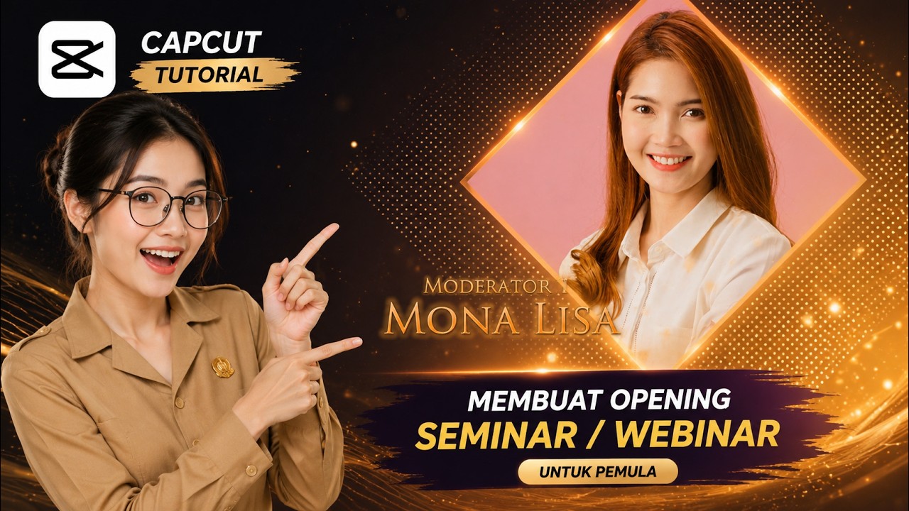 Tutorial Capcut Pemula - Membuat Opening Video Seminar / Webinar