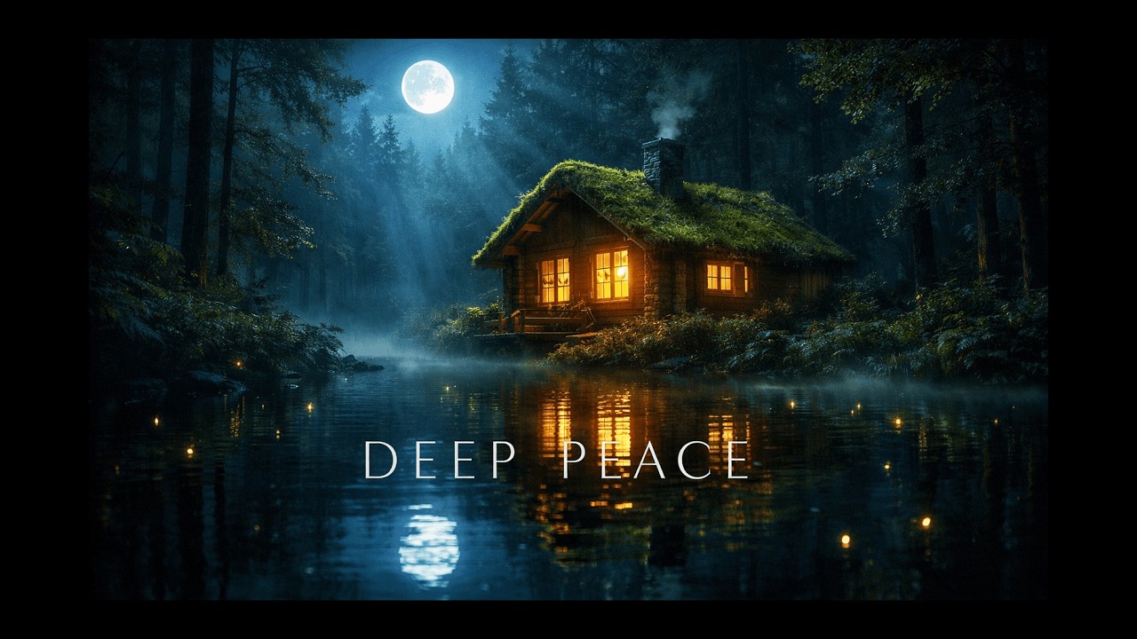 Midnight Peace 🌙 | Relaxing Forest Cabin Ambience for Deep Sleep