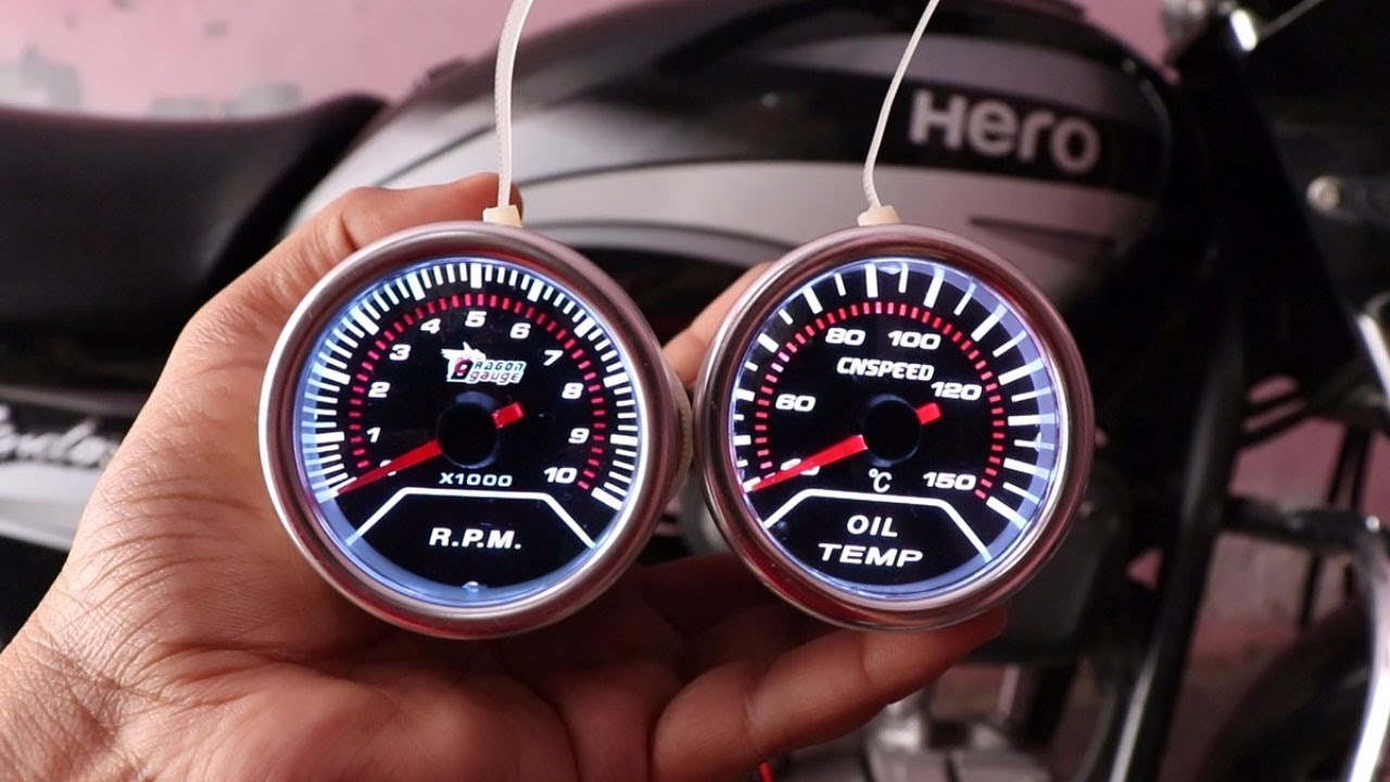 Rpm meter  and oil temperature meter  full working