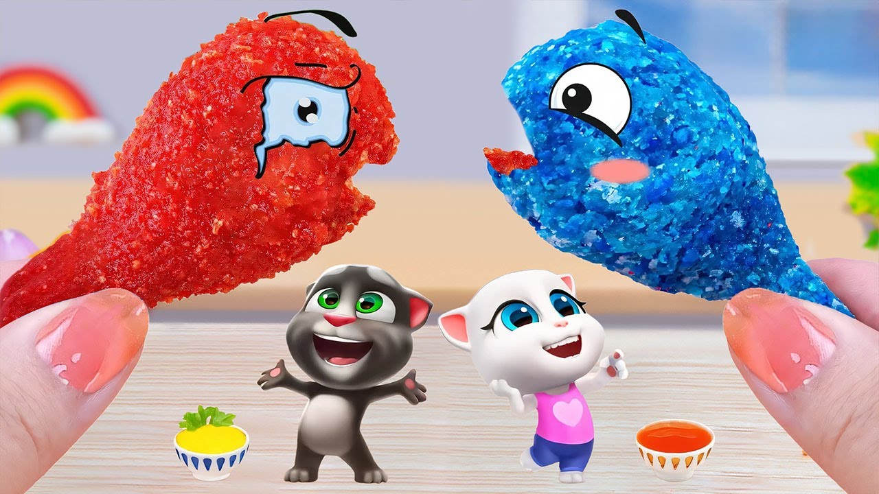 Resep Ayam Goreng Lezat 🔥 Paha Ayam Mini Merah Biru Goreng Krispi 😋|Tiny Tasty Kitchen