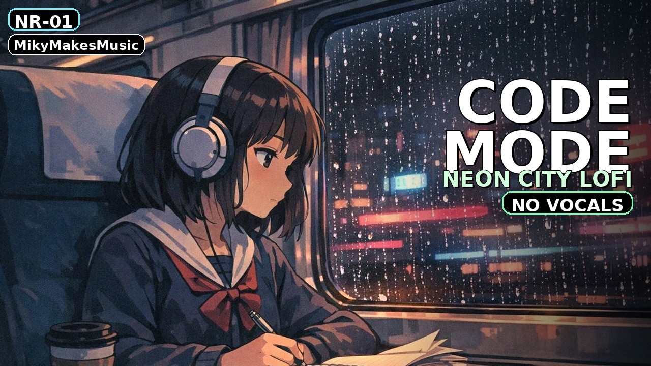 Deep Focus — Lofi Study Mix (1 HOUR) Neon Rain — Beats to Study / Code / Focus (No Vocals) NR-01
