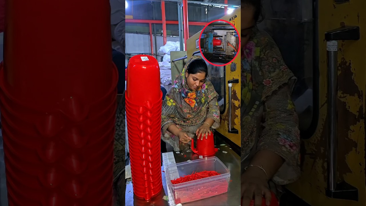 How plastic mugs are made.#shorts #made #shortsfeed #viral