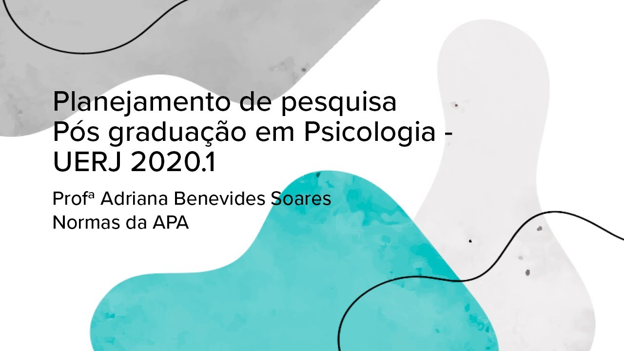 Planejamento de pesquisa - Normas da APA