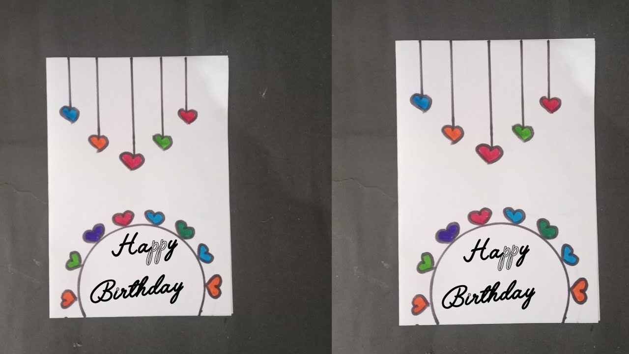 Beautiful birthday card idea 💡| Easy and beautiful ❤️ #diy #craft #craftideas 