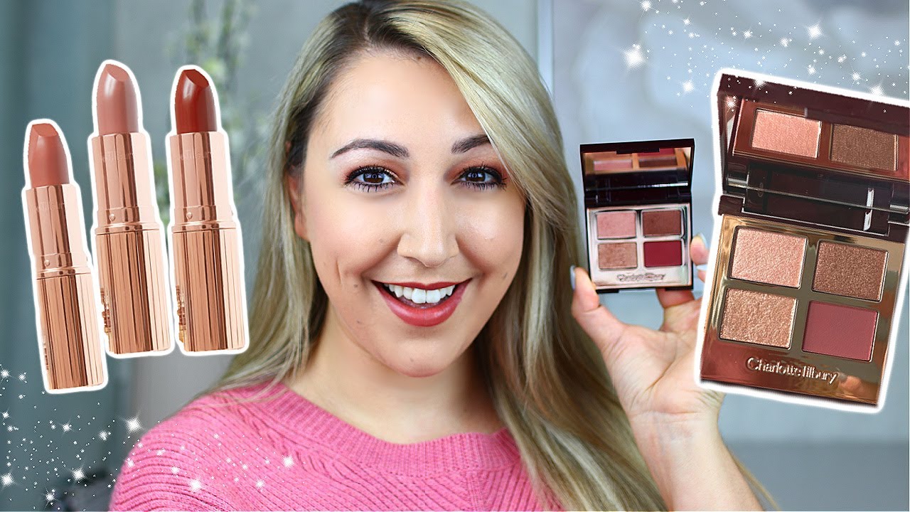 NEW CHARLOTTE TILBURY FIRE ROSE LUXURY EYE PALETTE & SUPER LIPSTICKS | Review & Swatches