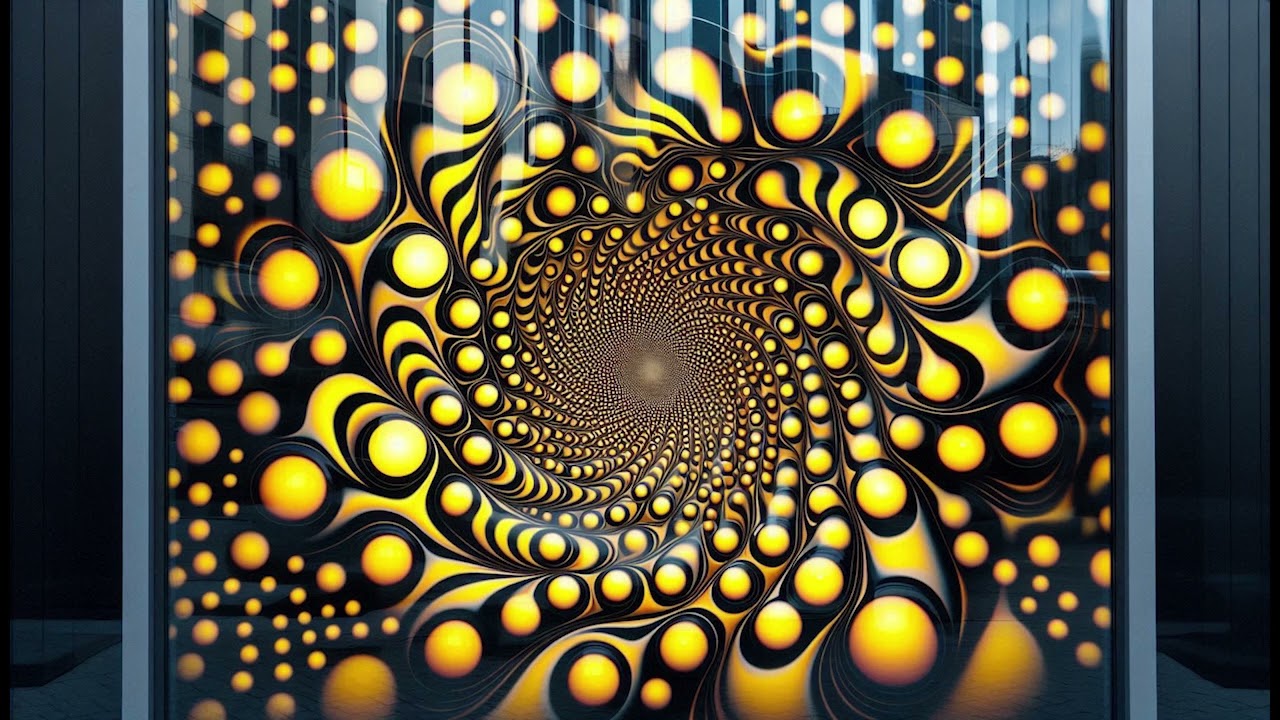 Rain and Soft Thunder Sound with Trippy Psychedelic Wallpaper / Background