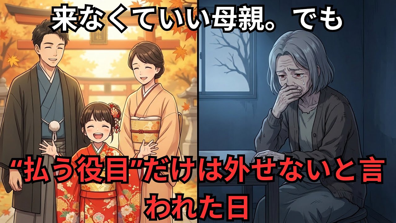 来なくていい母親。でも“払う役目”だけは外せないと言われた日 【シニア朗読】