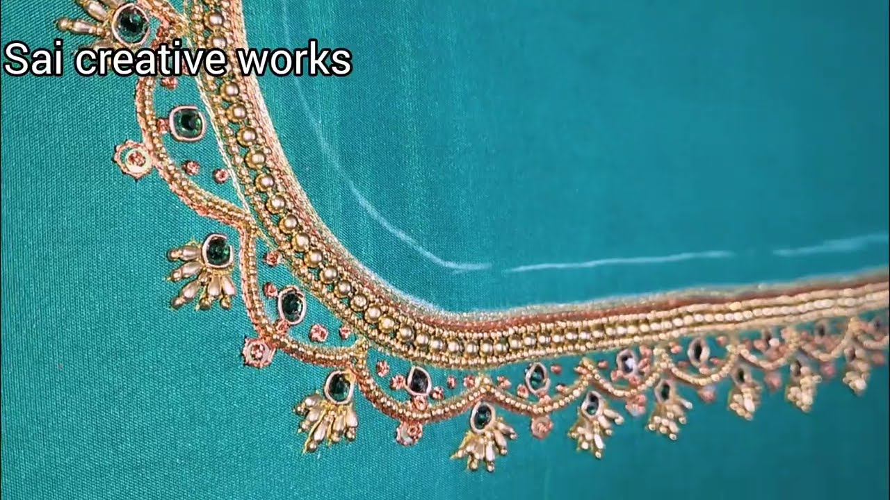 Simple Method  French knot Stitch/#maggamwork #ariwork #Stitches #French knot #neddle.