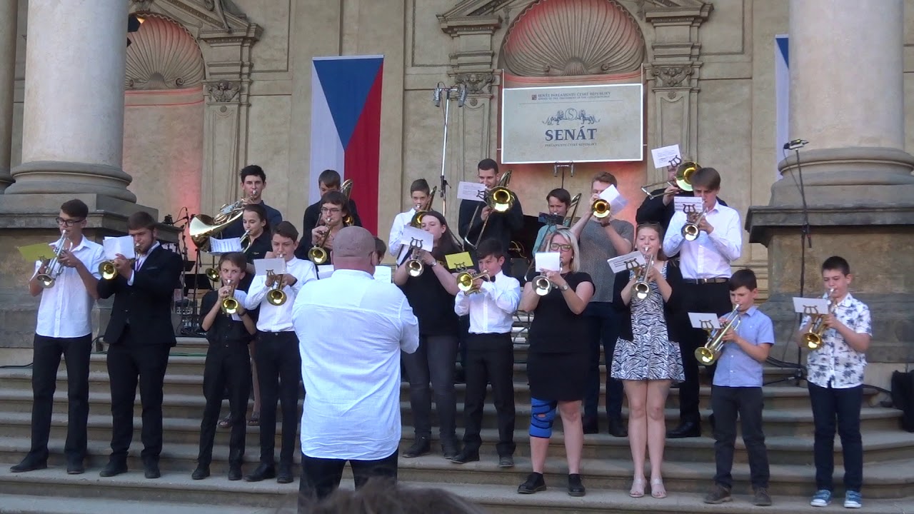V. Petrov: SLAVNOSTNÍ FANFÁRY na žesťové nástroje pražských ZUŠ / Fest. ZUŠ OPEN 2019 Senát Praha