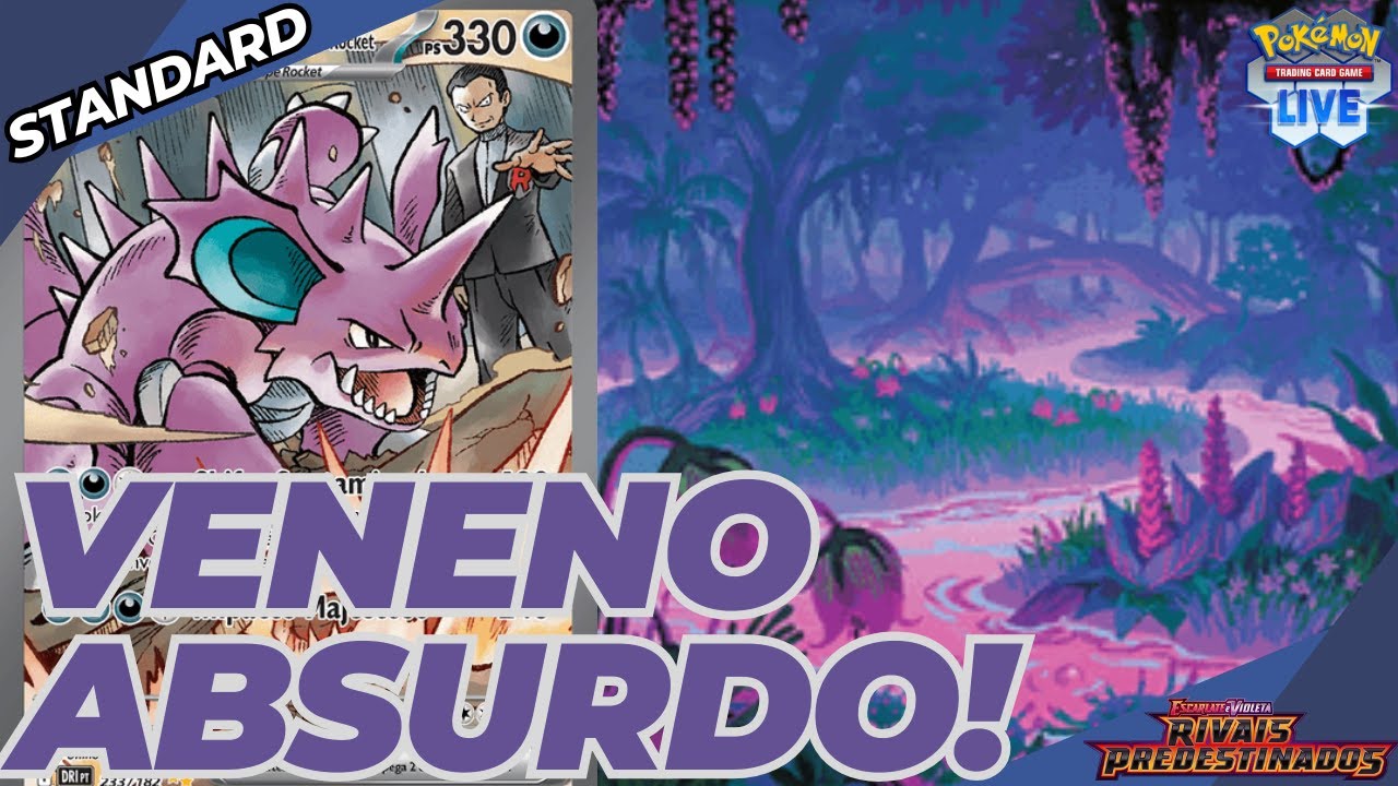 Nidoking ex tem o maior dano por condição especial do jogo! | Gameplay Pokémon TCG Live