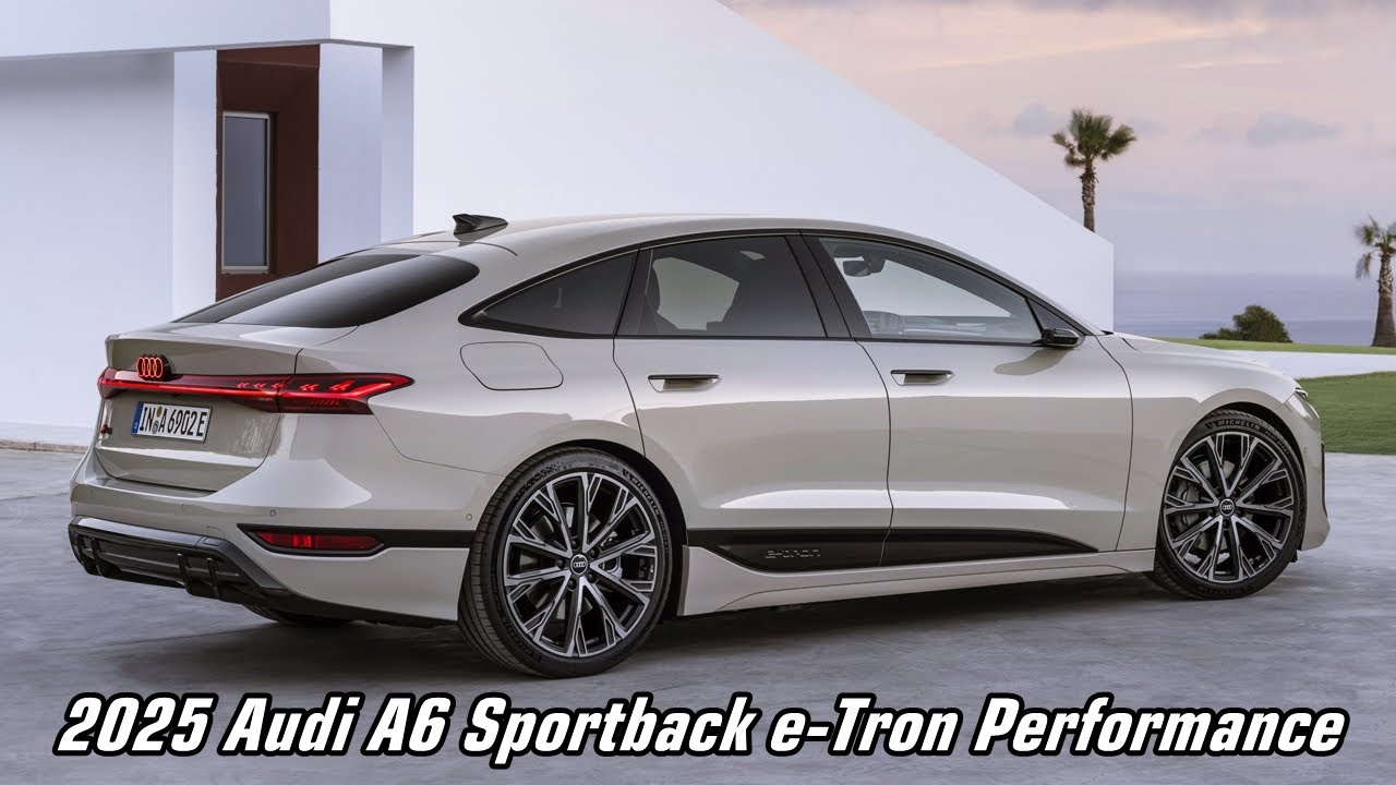 Audi A6 Sportback e-tron performance 2025 года в цвете Siam Beige Metallic