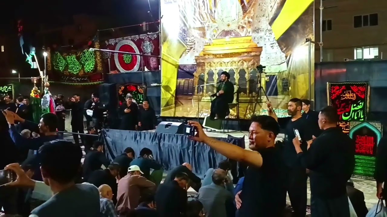 بهترین روضه محلی افغانی روضه حضرت ابوالفضل عباس (ع) و علم کشی مهاجرین افغانستانی مقیم تهران محرم۱۴۰۲