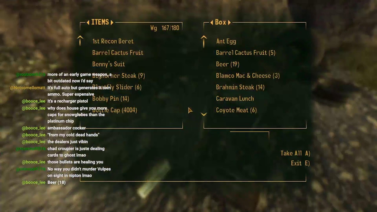 NV permadeath energy weapons