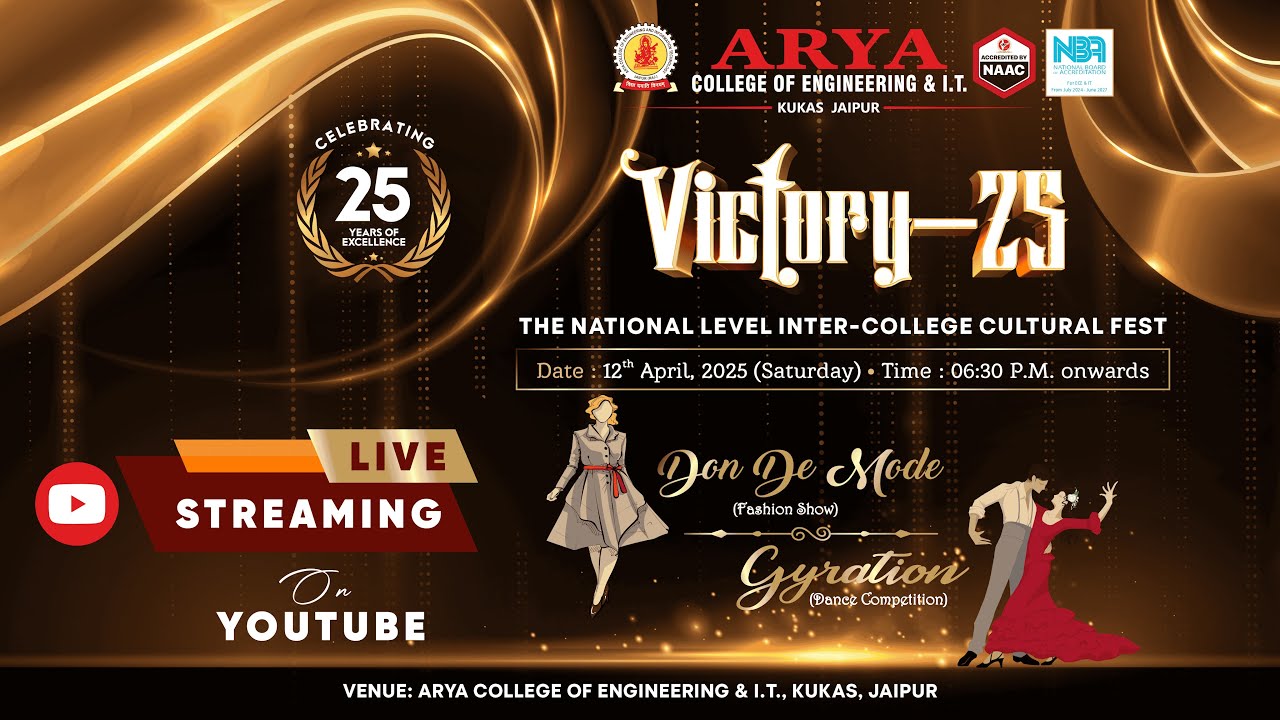 Victory 2025 - The National Level Inter College Fest | Arya College of Engineering & IT, Jaipur