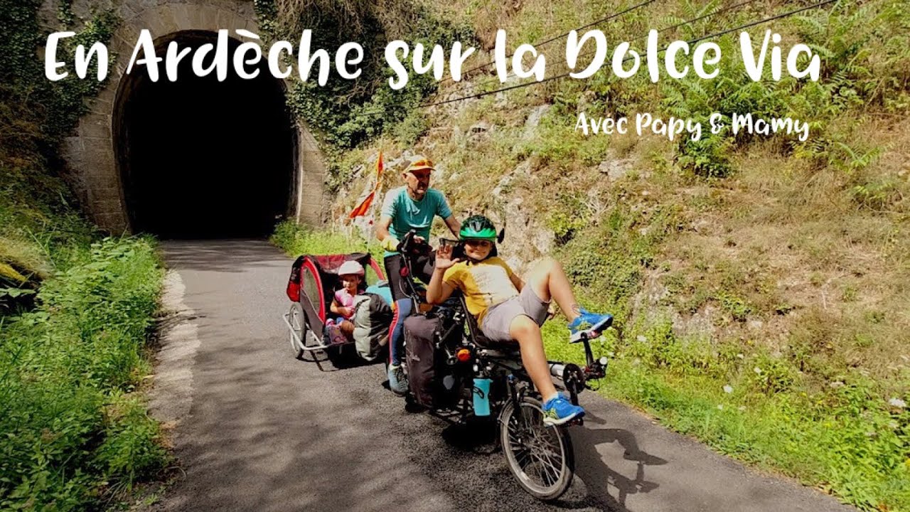 Sur le parcours de la Dolce Via  #cyclotourisme #voyageavélo #tandem #mastrou #ardèche #dolcevia