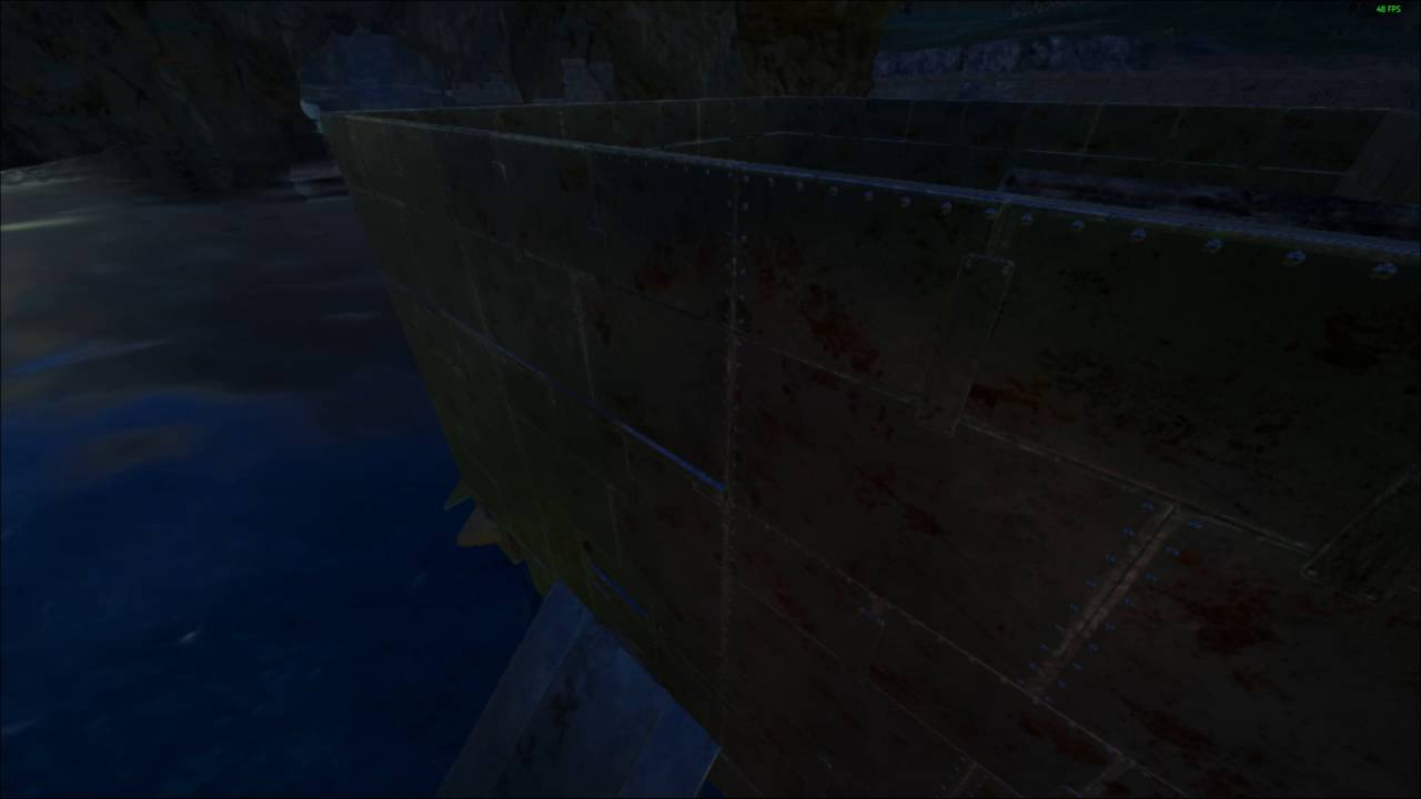 Ark: Survival Evolved.  Raft stuck on nothing.