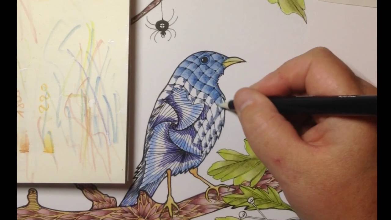 TANGLE WOOD - coloring tutorial - inktense + different blenderpens