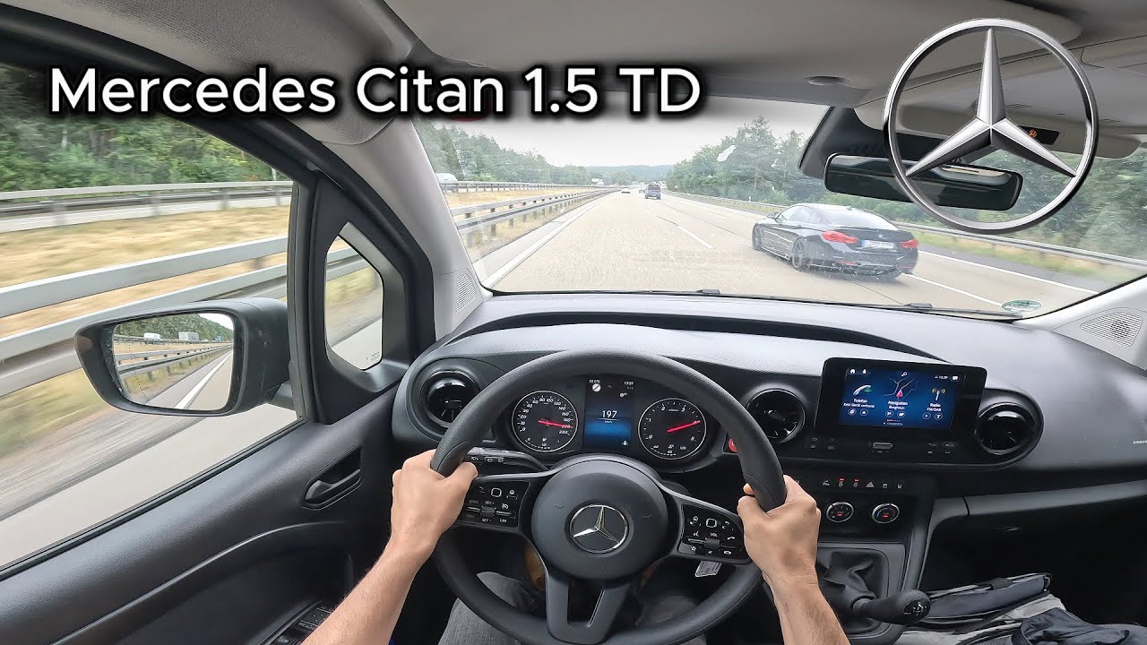 2023 Mercedes Citan 112 CDI 1.5 Turbo Diesel (114 hp)  - POV On the German Autobahn