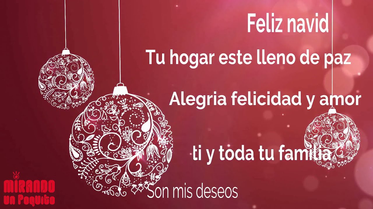 La familia mirando un poquito te deseamos una feliz navidad llena de alegria y felicidad