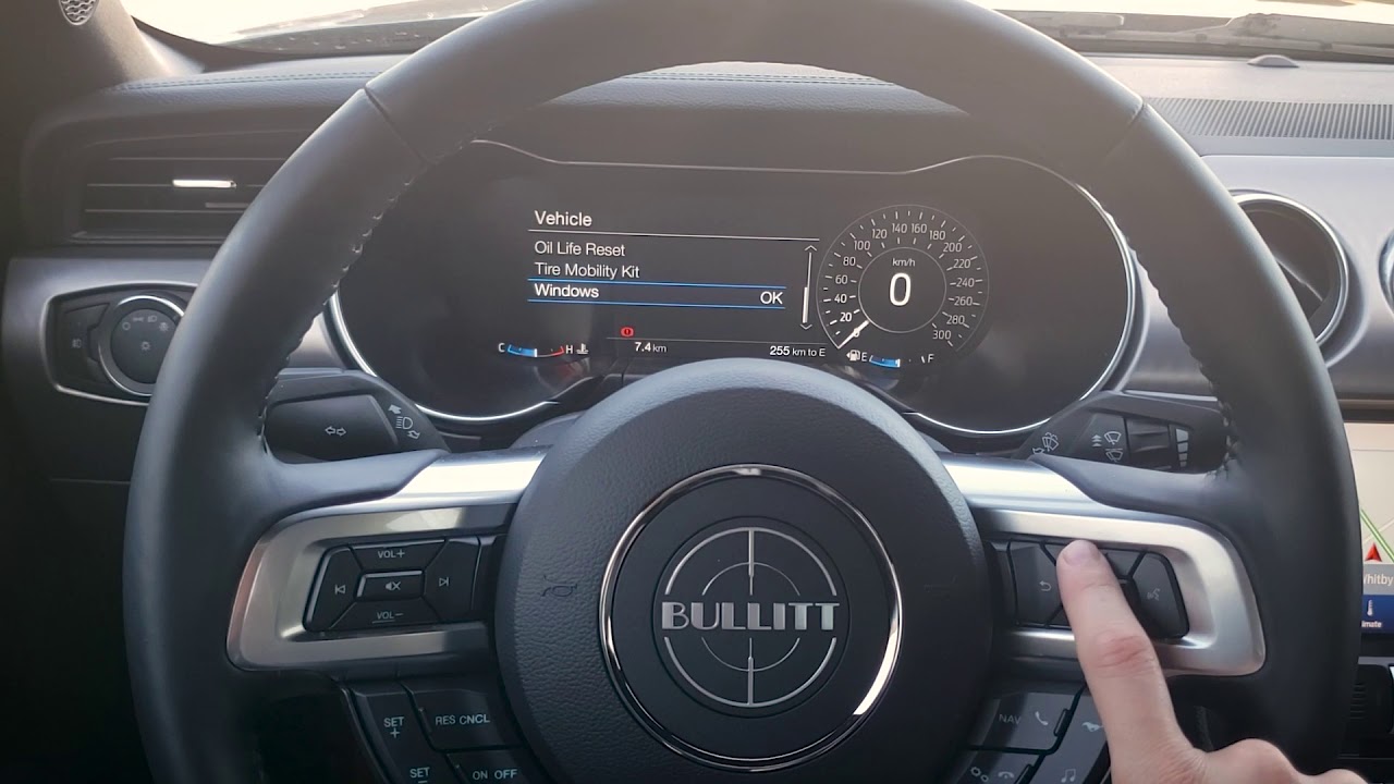 Steering wheel settings and cluster on the 2020 Ford Mustang Bullitt | Ford Mustang GT Bullitt