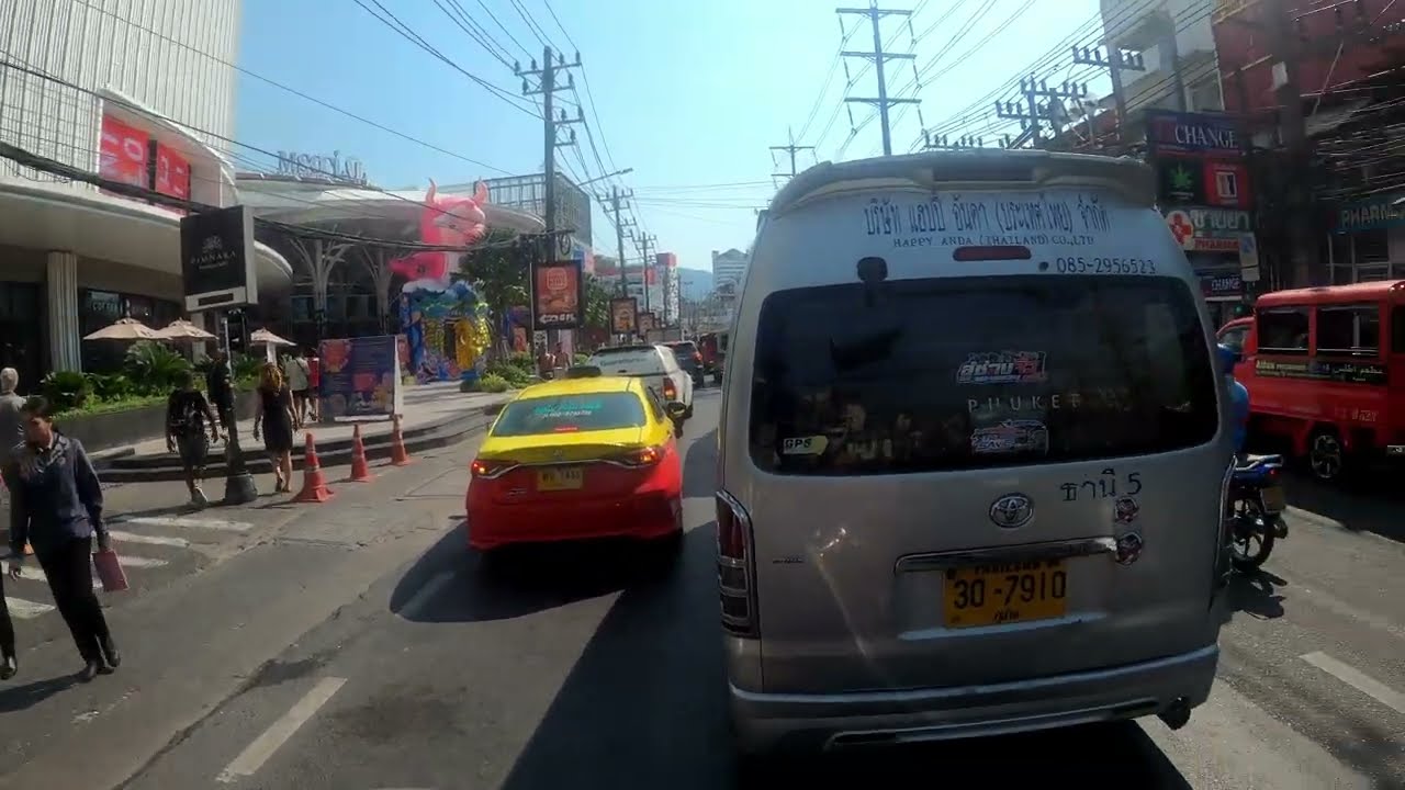 [4K HD] Kamala to Patong Beach POV Driving Tour - Phuket Thailand - Feb 3 2025