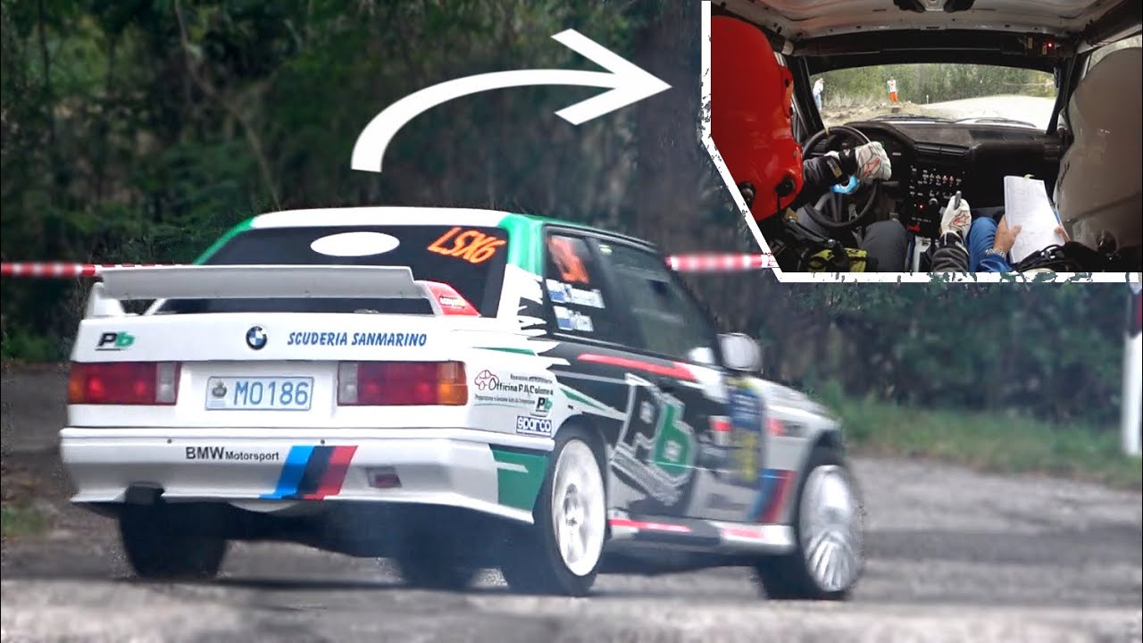 BMW M3 E30 swap S54 engine going SIDEWAYS! - OnBoard at Rally Legend 2020!