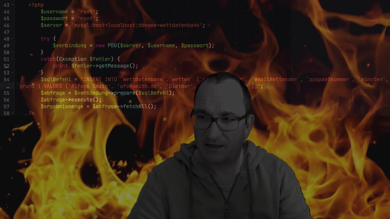 Folge 4: Mit PHP/PDO Daten in eine MySQL-Datenbank schreiben (INSERT INTO)