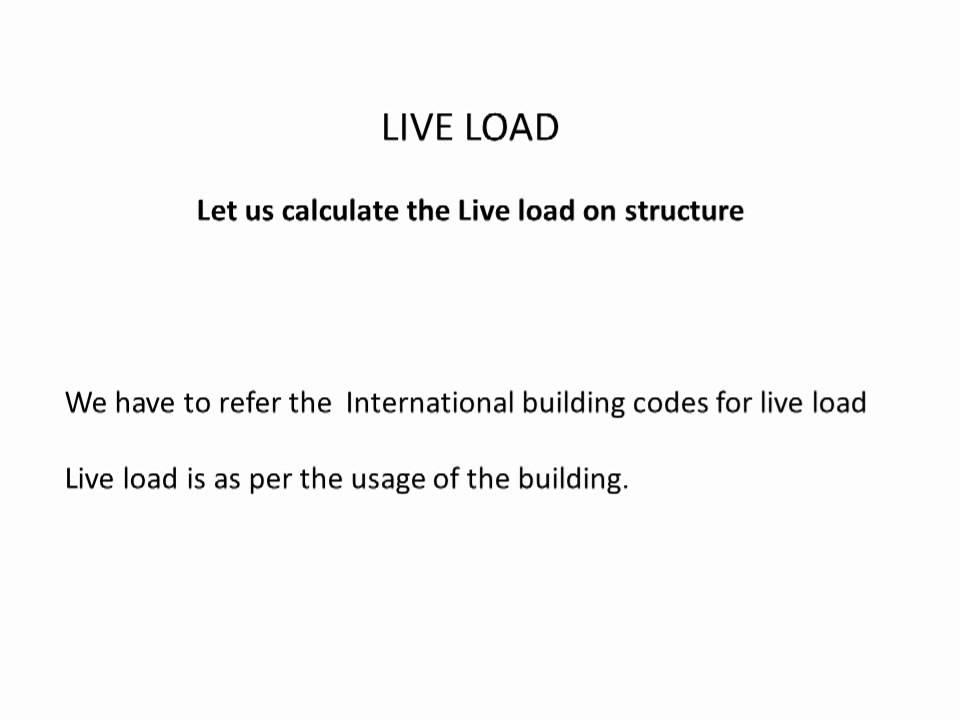 calculation of dead load