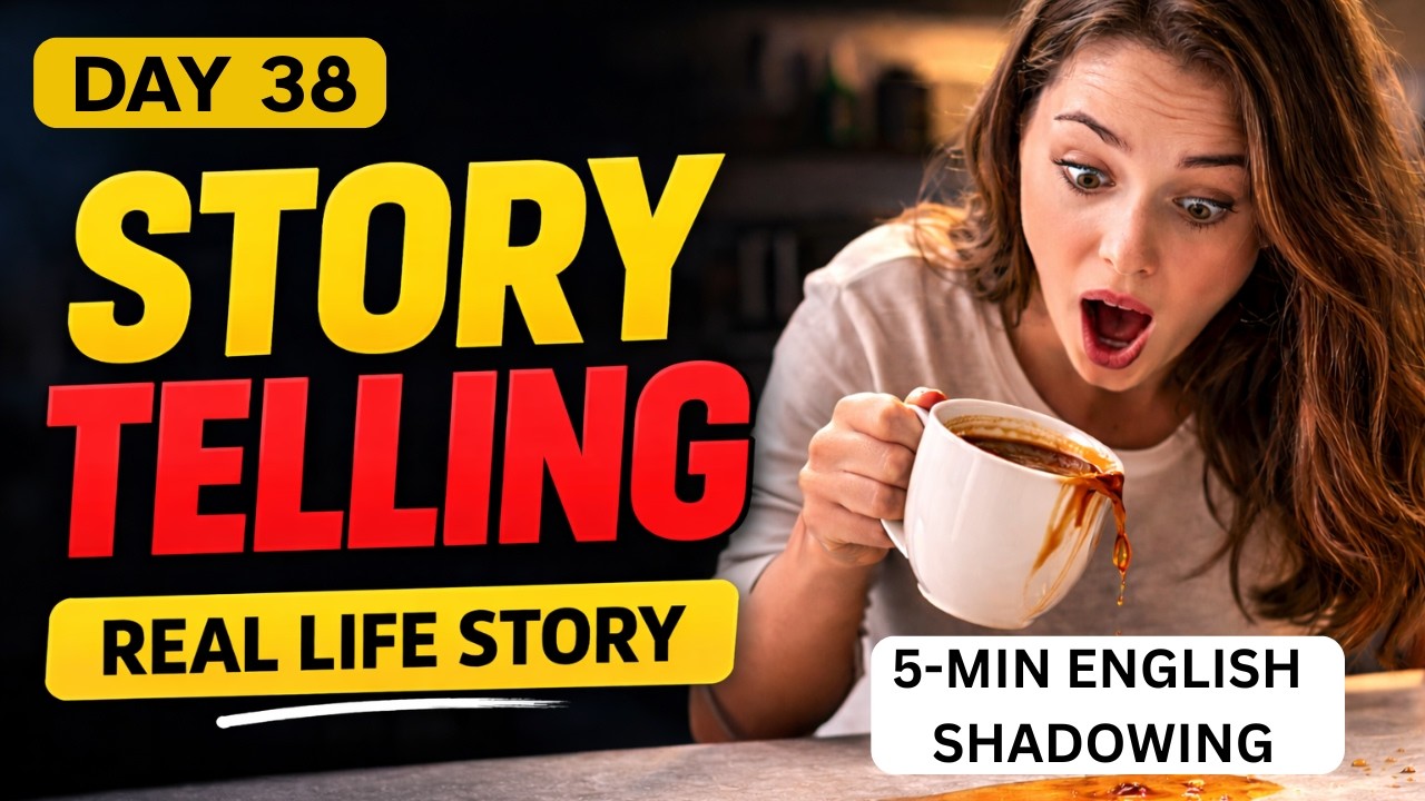 Day 38: English Shadowing Practice | Storytelling | A Small Problem Turned Into a Big Mess