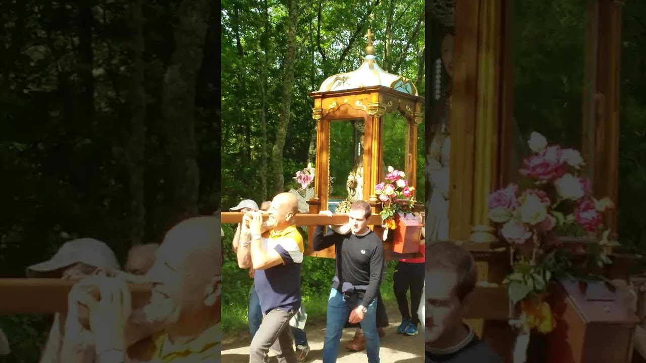 Processione Madonna di Montauro. Sarconi Pentecoste 2024. Arrivo al poggio del Prastiolo.