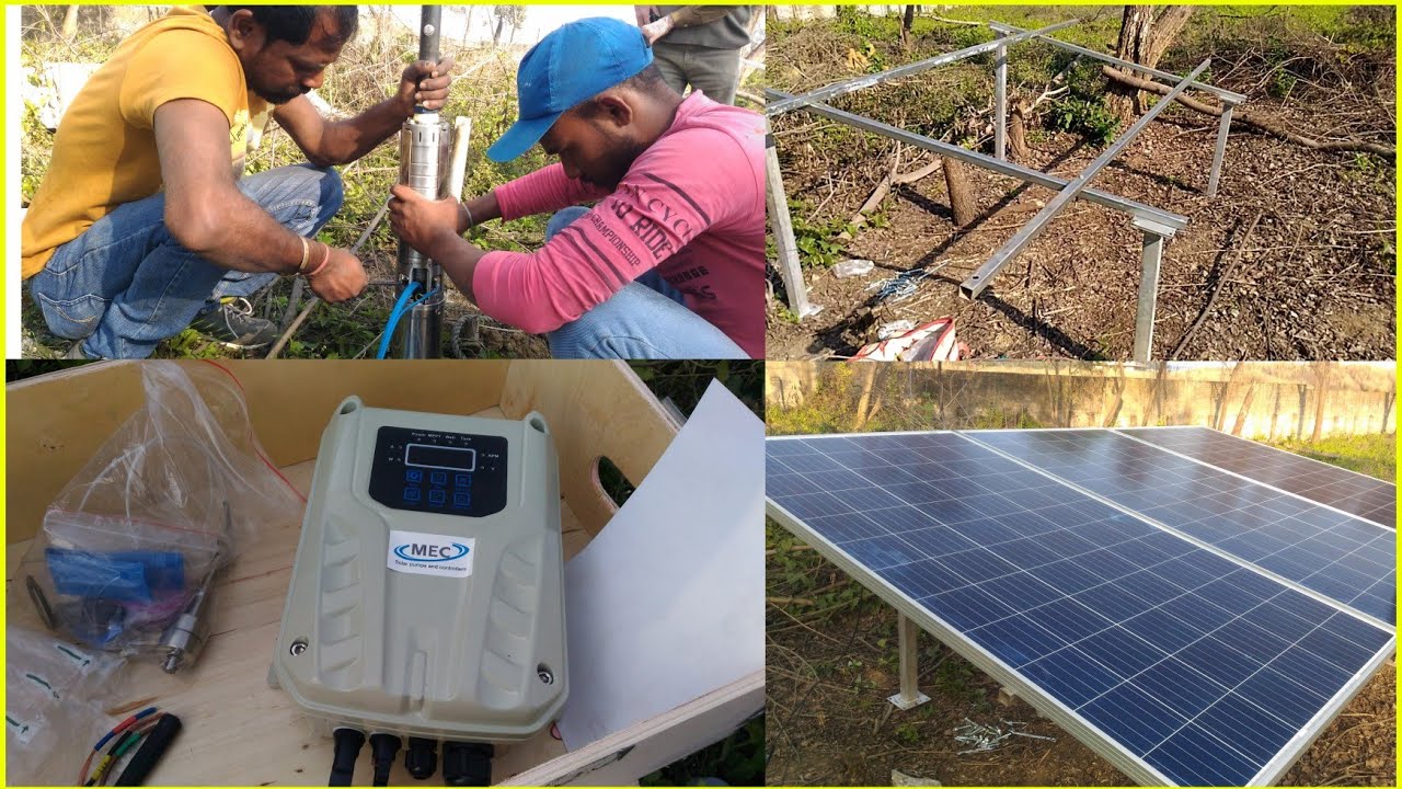 1HP solar submersible pump installation || jamshedpur jharkhand