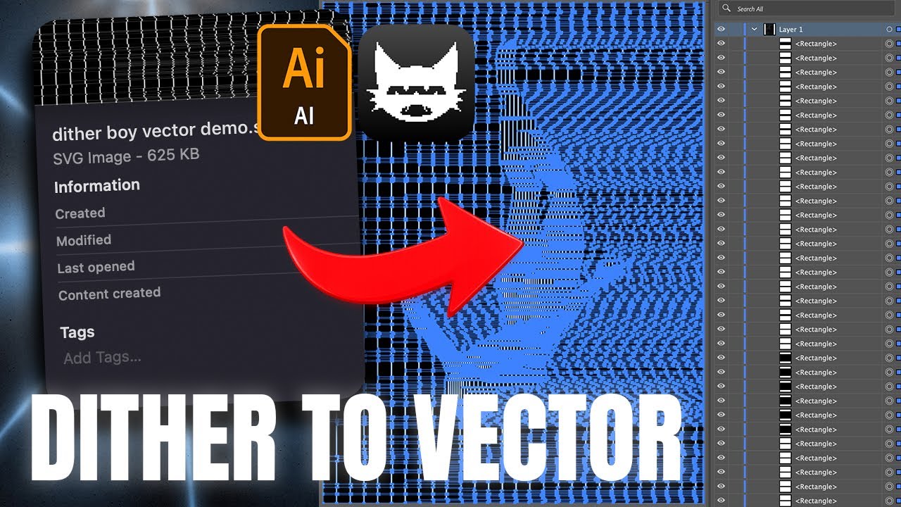 Dithering with Vector SVG Output! Save Bitmap as Vector Art | Dither Boy SVG Tutorial