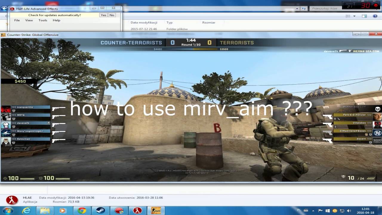 hlae cs-go how to use mirv_aim ?