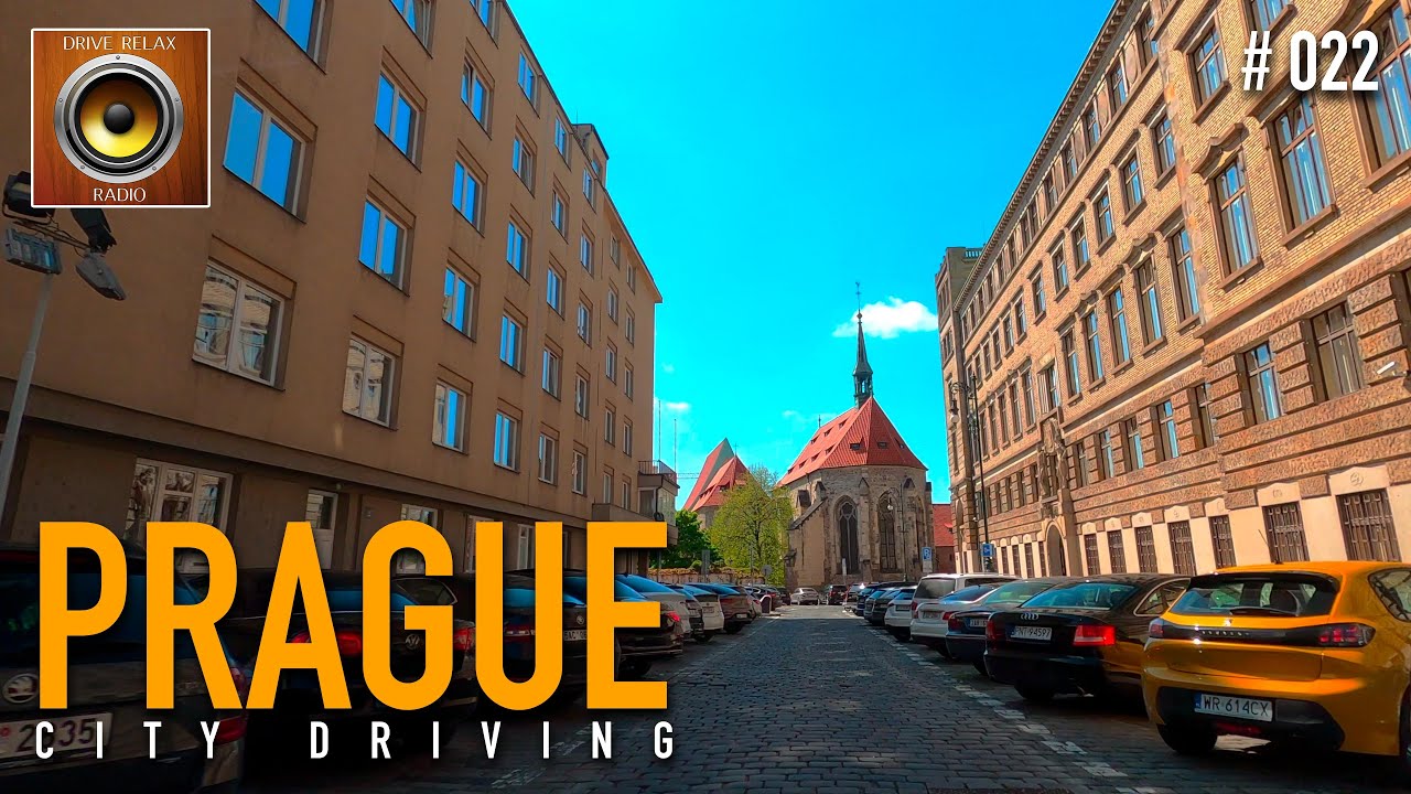 Prague Driving Tour from Troja to Vyšehrad with Jazz 🎹 Czech Republic 4K HDR 60fps