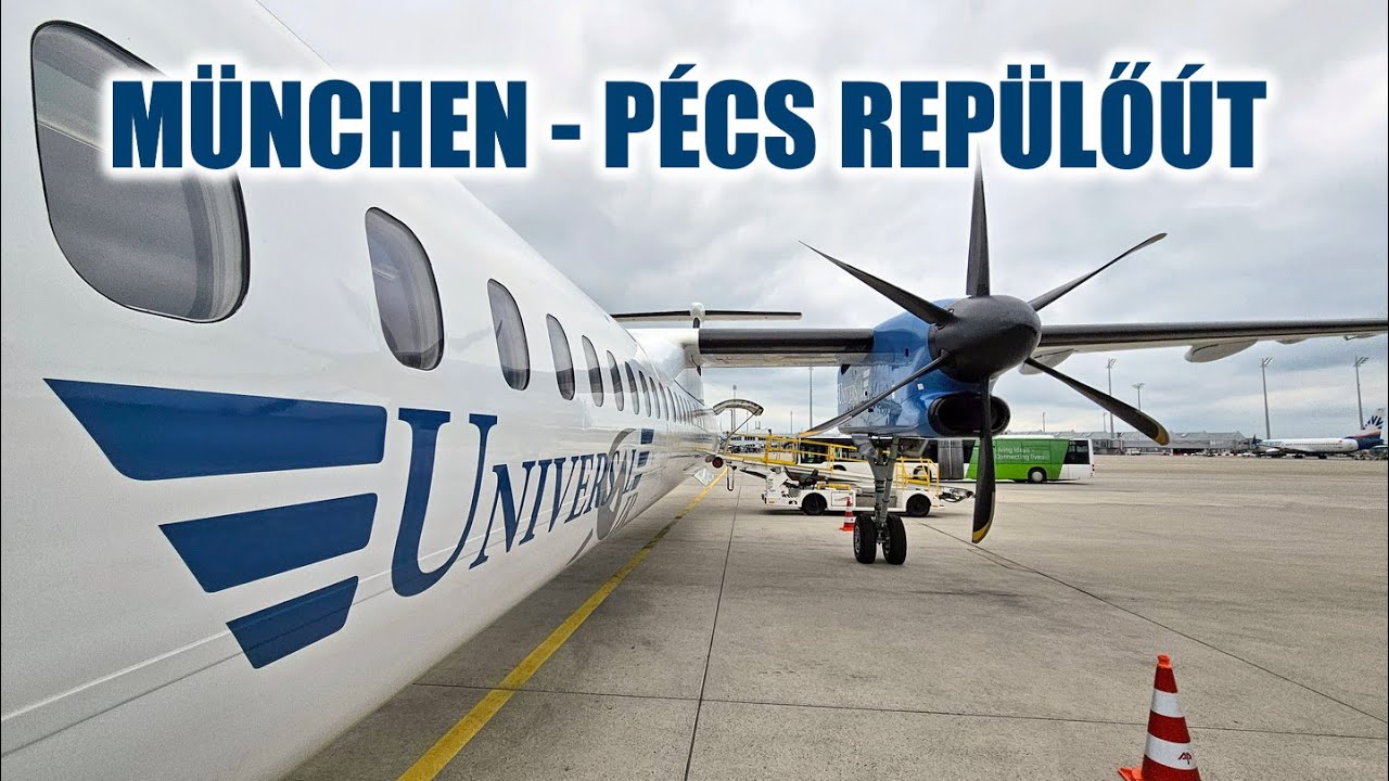 4K | ✈️ Repüljünk együtt Münchenből Pécsre a Universal Air Dash 8-asával.