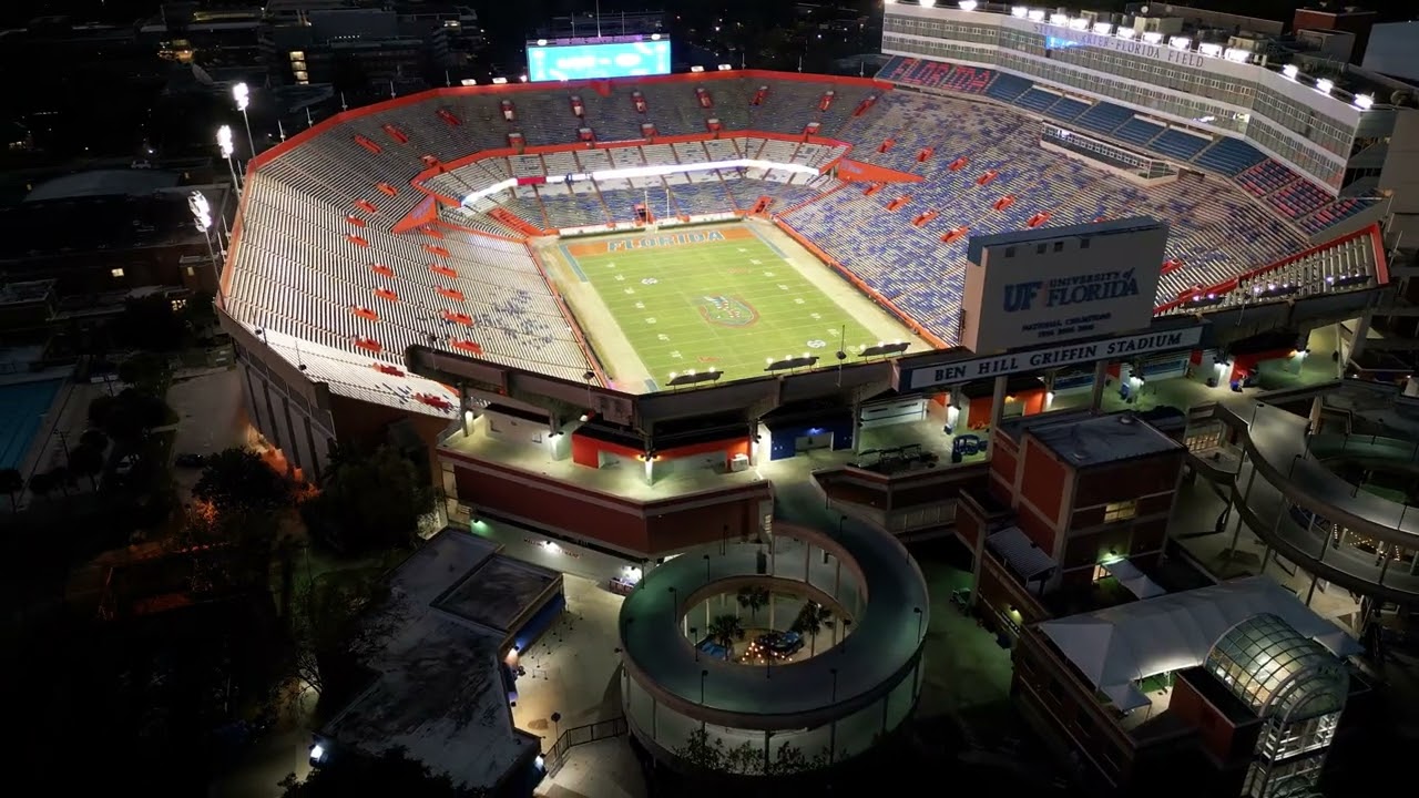Ben Hill Griffin Stadium. Florida Gators. DJI Mavic 3 Pro Cine. #floridagators #theswamp #djimavic 