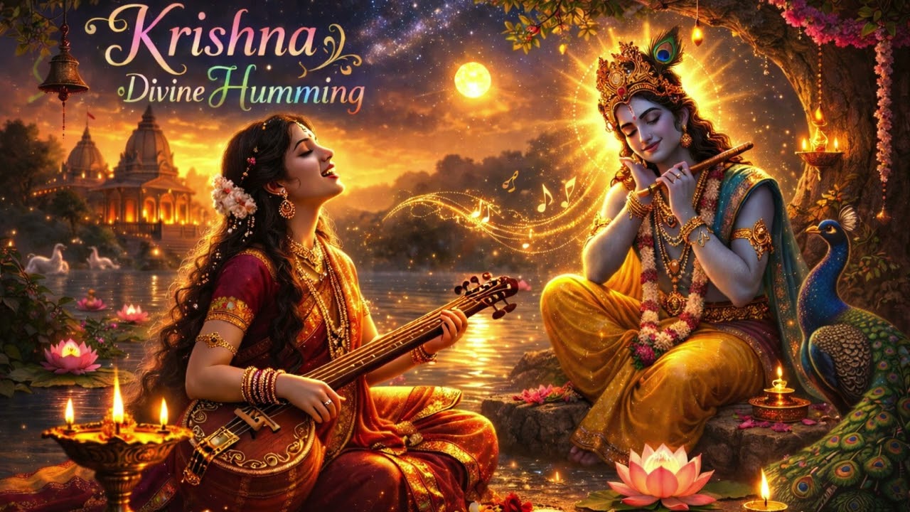 Krishna Divine Humming |  Meditation Music | Deep Relaxation & Sleep