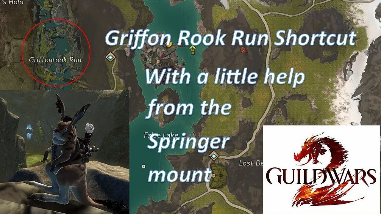 Guild Wars 2 Griffon Rook Run Jumping Puzzle Shortcut using the Springer mount