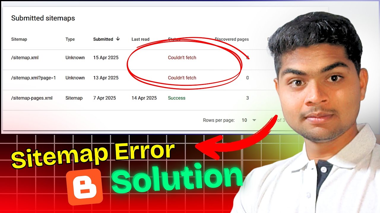 How to fix sitemap couldn't fetch in Google search console | Blogger Sitemap couldn&rsquo;t fetch error